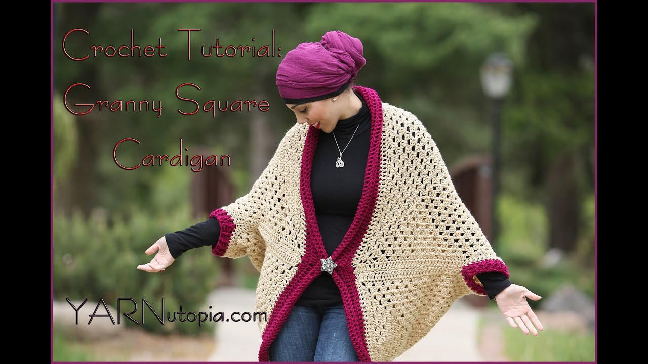 How to Crochet a Granny Square Cocoon Sweater Cardigan