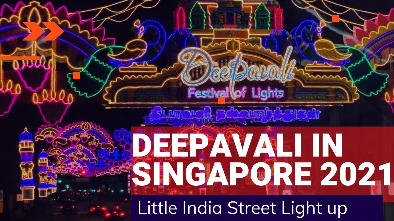 Deepavali Celebrations 2021 | Deepavali Street Colorful Light Up 2021 at Little India Singapore
