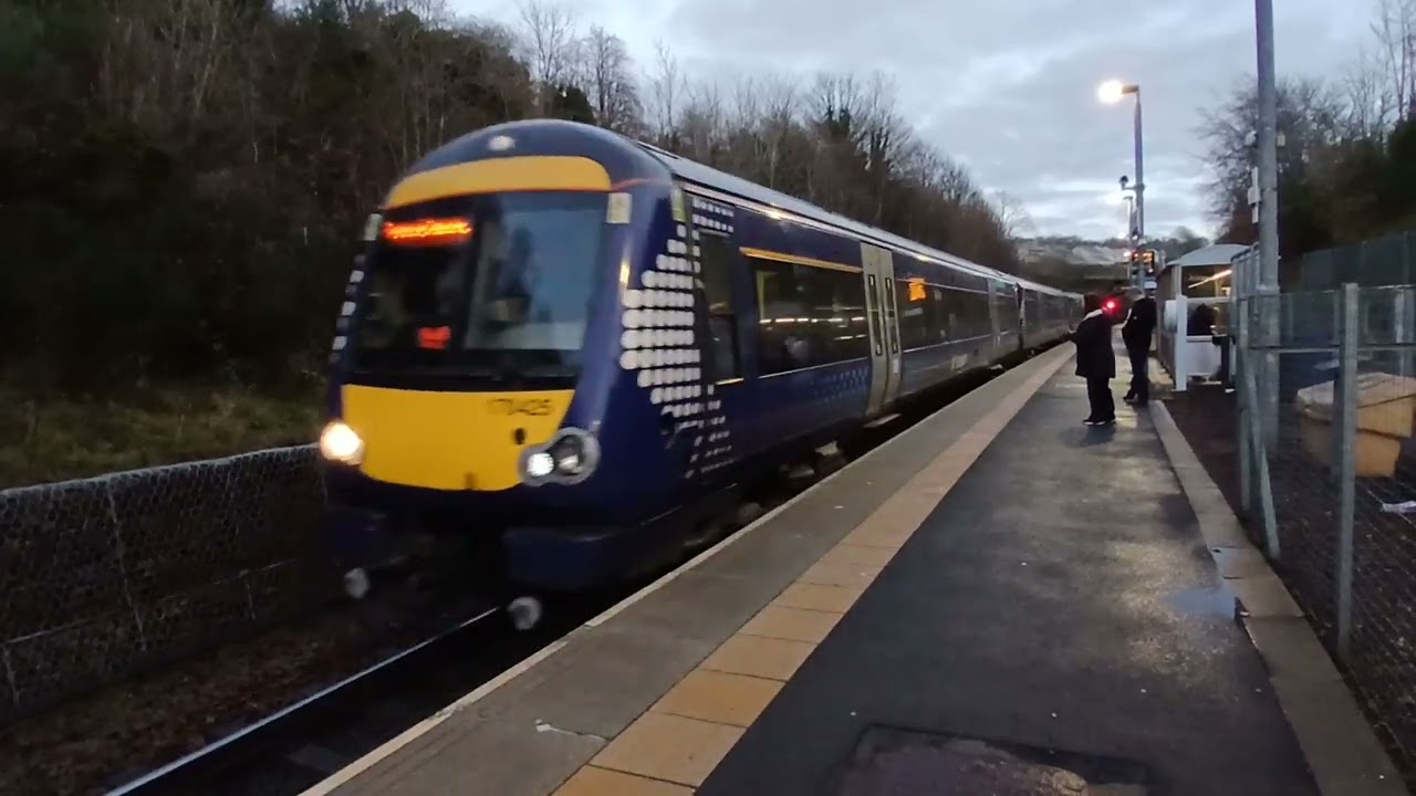 Scotrail class 170 arriving at Gorebridge for Edinburgh waverly 
