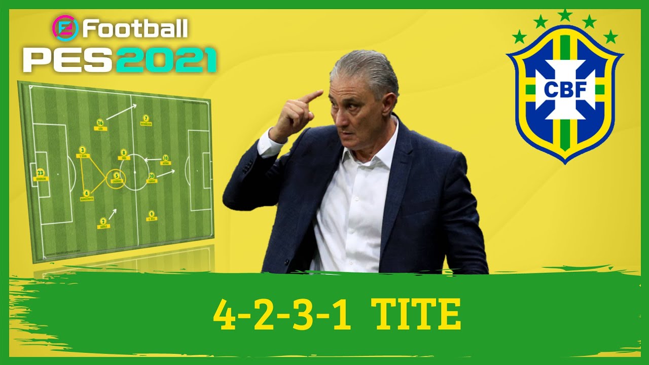Tite 4-2-3-1 Brasil PES 2021 |Tácticas|