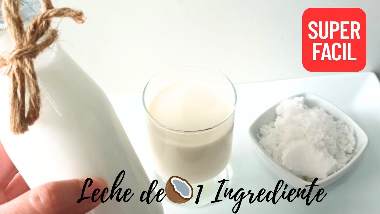 "Leche de Coco Casera con Coco Rallado / Solo 1 Ingrediente / Receta Fácil y Rápida" En 5 minutos"