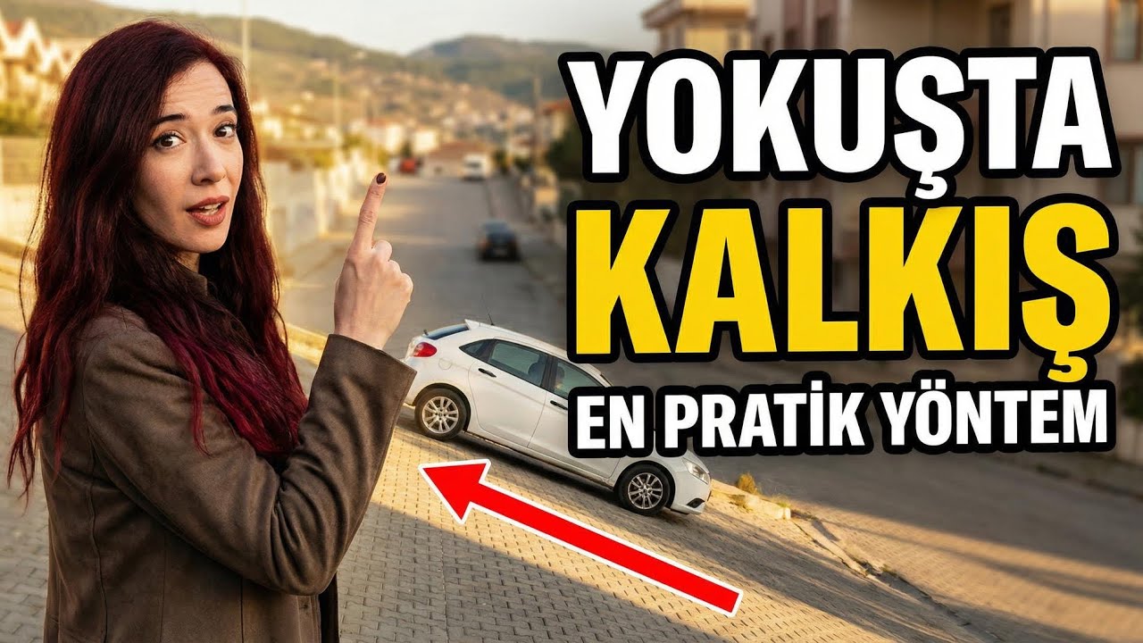 DEVİRE BAK KALKIŞI YAP ! EN PRATİK YÖNTEM - YOKUŞTA RAMPADA ARABA NASIL KALDIRILIR? #direksiyondersi
