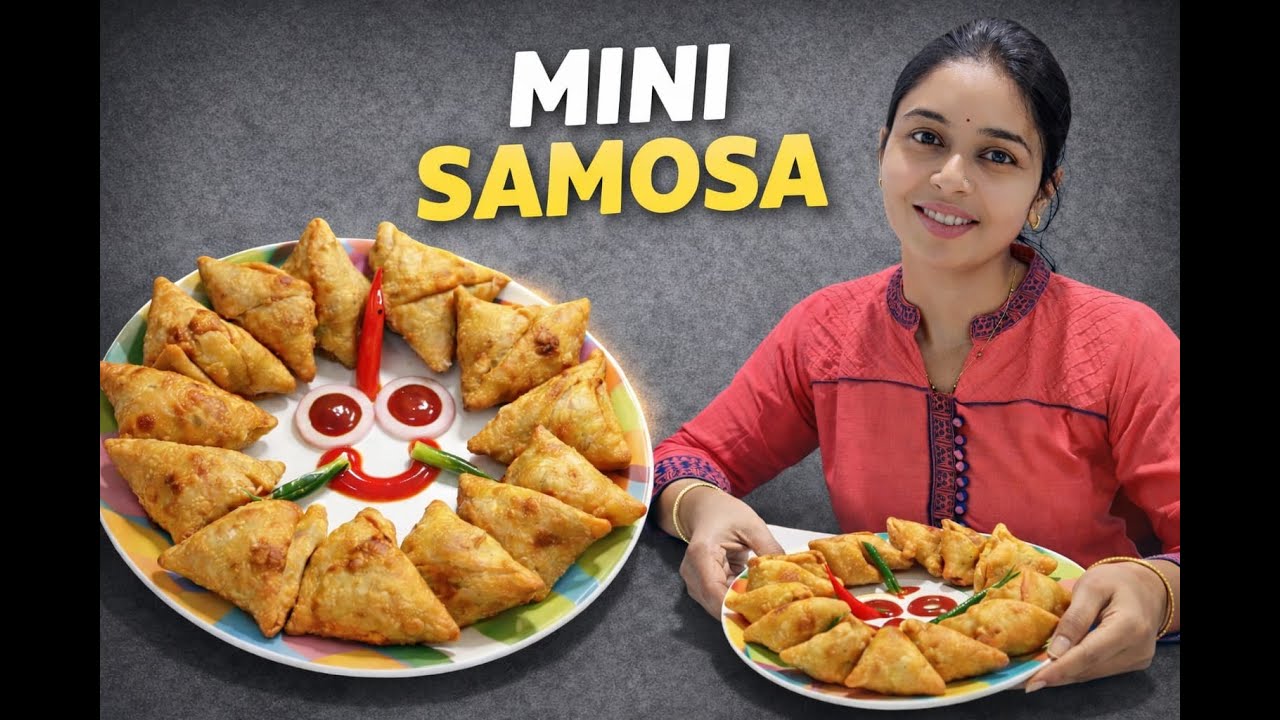 Mini Samosa at Home | Easy & Crispy Mini Samosa Recipe😋
