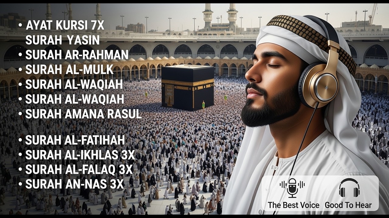 Peaceful Quran Recitation for Deep Sleep | Al Fatiha, Ayat Kursi, Yasin, Al Waqiah, Ar Rahman