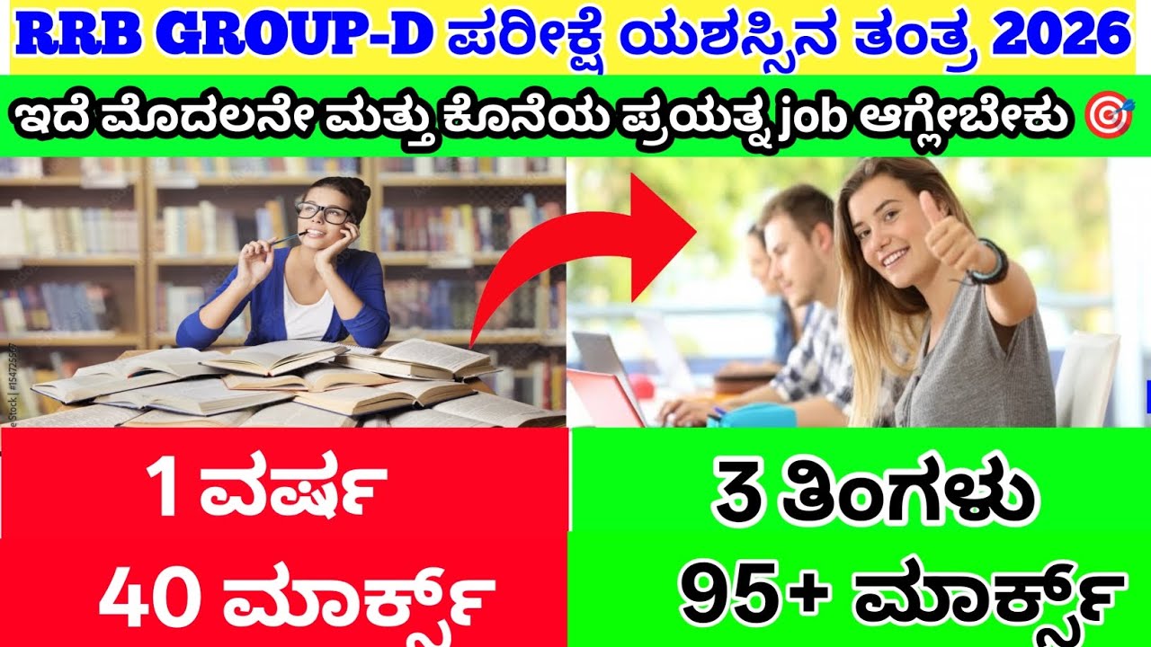 RRB GROUP-D 3 months preparation ಹೇಗಿರಬೇಕು?/ ಎಕ್ಸಾಮ್ ಯಾವಾಗ?/ಕರ್ನಾಟಕದ ಅಭ್ಯರ್ಥಿಗಳಿಗೆ  safe/#rrbgroupd