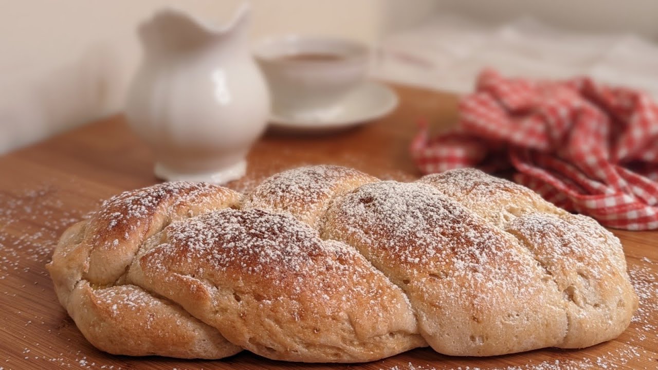 Treccia Brioche dolce Senza Glutine, senza latte e senza burro