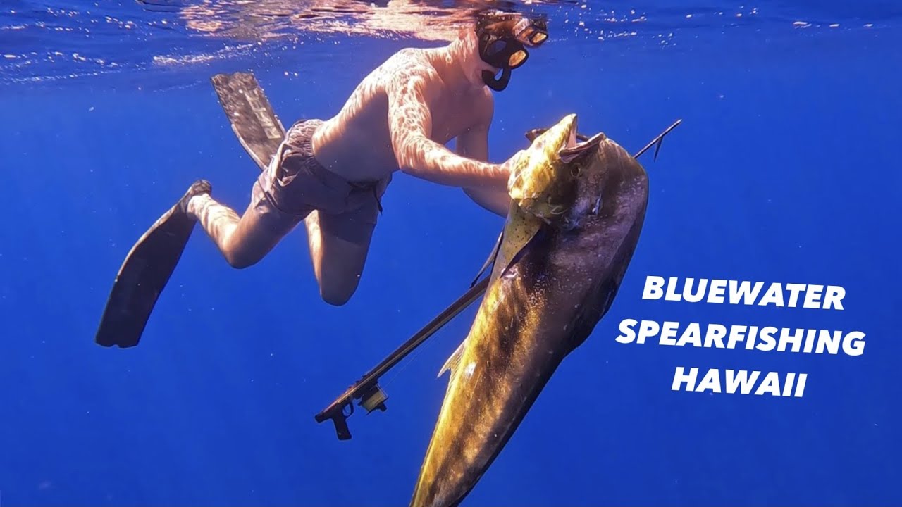 EPIC Bluewater Spearfishing in Hawaii (Giant Mahi catch n cook)