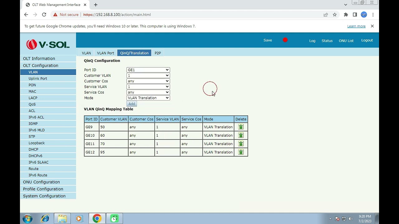 If You Have Disconnectivity Problem In Your VSOL GPON OLT Do This Setting