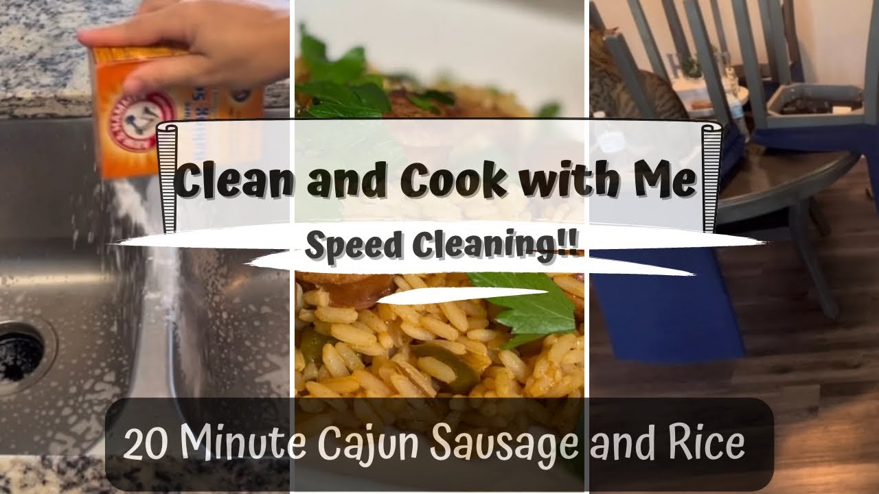 SUPER EASY COOK AND SPEED CLEAN WITH ME | CLEANING MOTIVATION 2022 | 20 MINUTE DINNER RECIPE