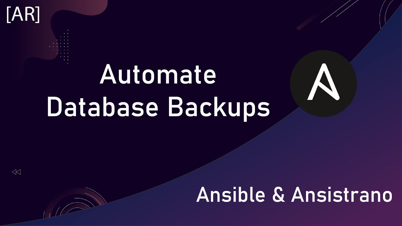 Automate your Database Backups with Ansible