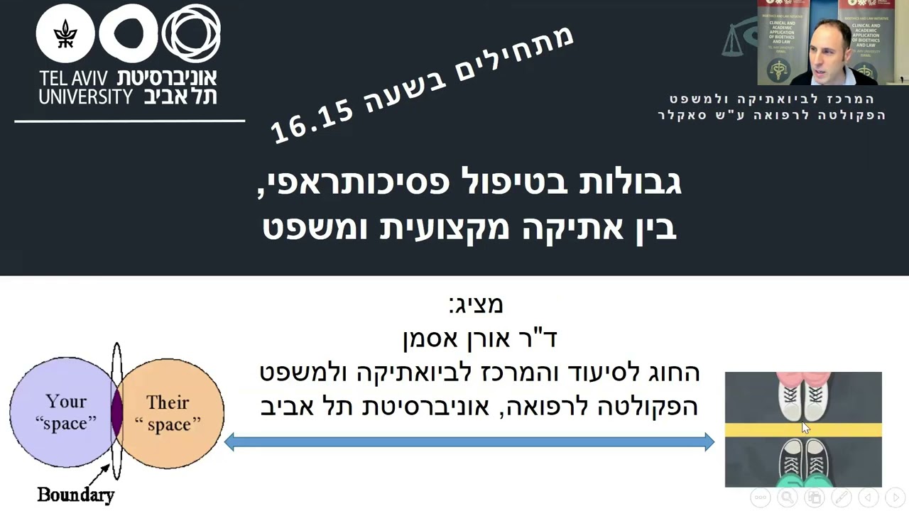 גבולות בטיפול נפשי: בין קליניקה, אתיקה ומשפט