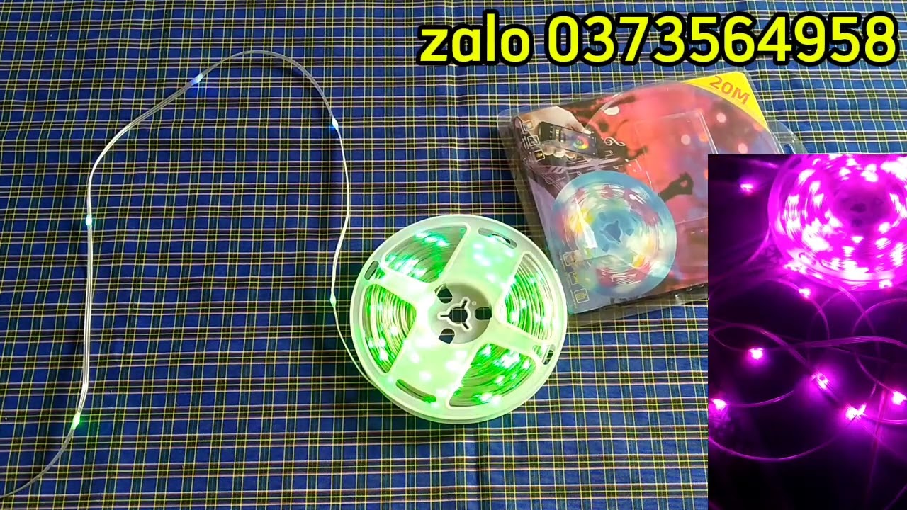 Dây đèn LED hạt gạo dài 20M điều khiển từ xa nhiều hiệu ứng