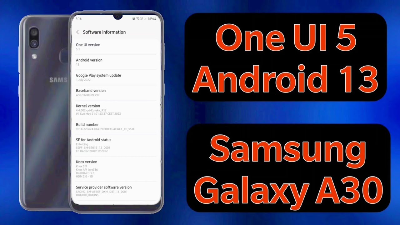 Instalei a ROM Port da One UI 5 no Samsung Galaxy A30