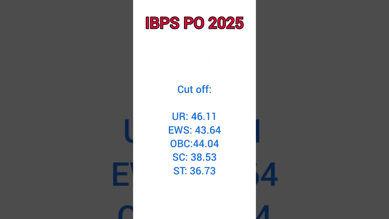 IBPS PO 2025 FINAL RESULT👍