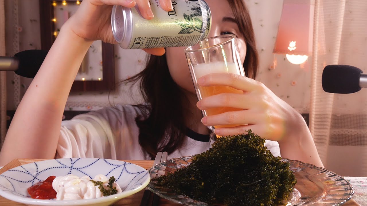 🍇오도도도독 바다포도 먹는 소리 ASMR｜이팅사운드