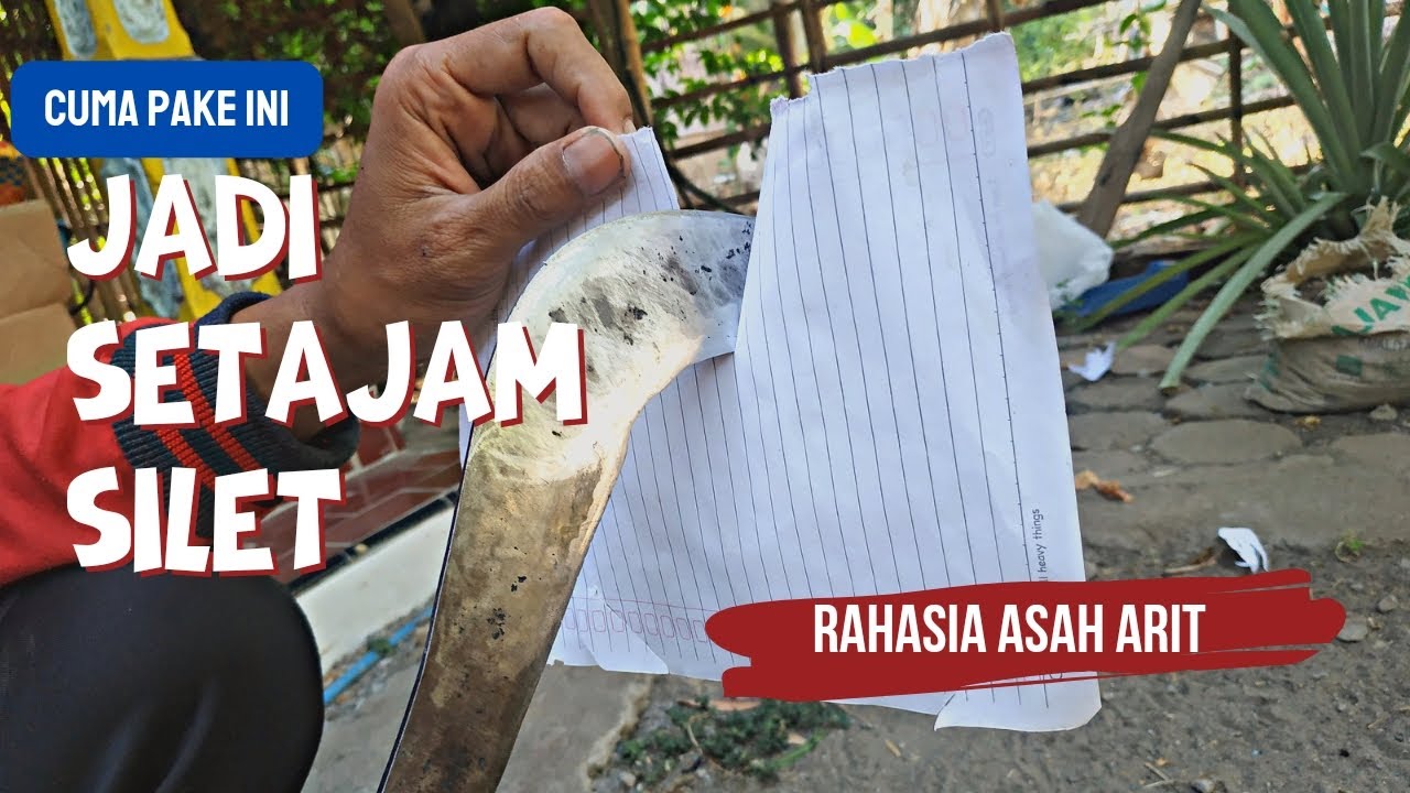 Cara mengasah arit jadi setajam silet