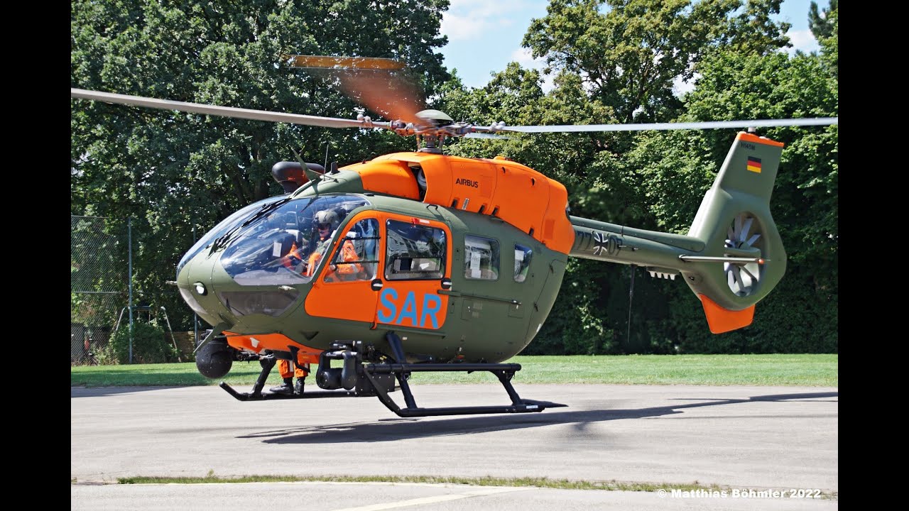 🚁SAR 63| TrspHubschrRgt 30 | H145 LUH | 77+07 | 05.07.2022 Rettungs und Feuerwehrwache 5 Filder