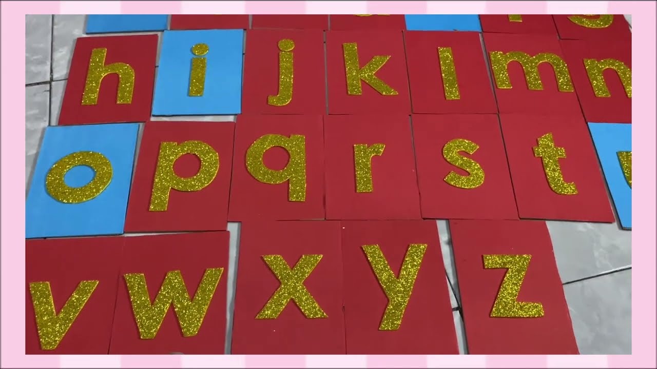 Sandpaper letter | cara membuat DIY sandpaper letter Montessori simple dan mudah