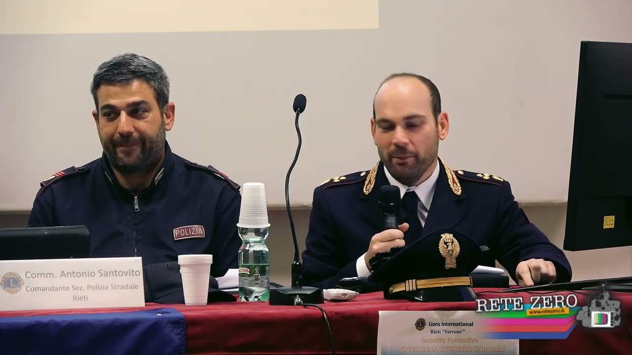 Intervento del Commissario  Antonio Santovito, Comandante della Polizia Stradale di Rieti