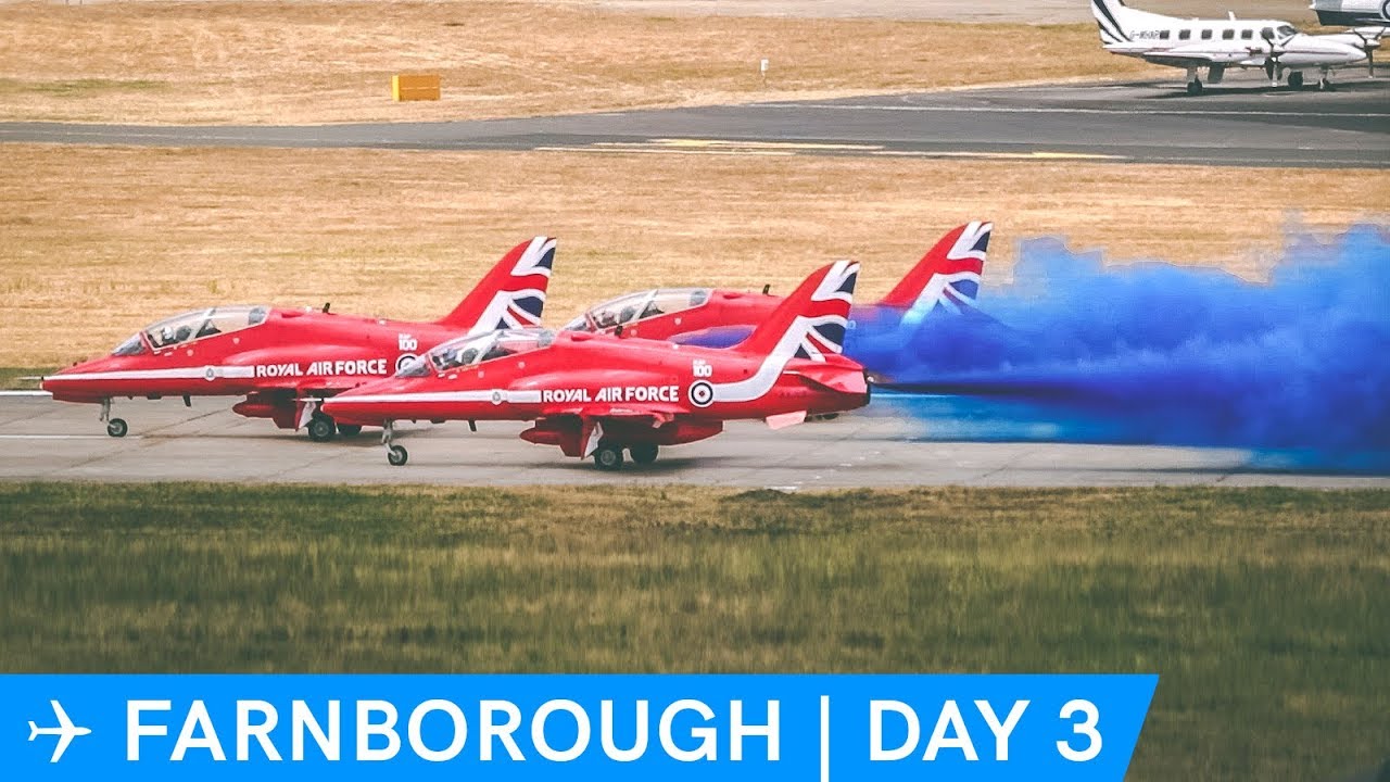 RED ARROWS, Harrier, F16, SO MANY JETS! | Farnborough Airshow Day 3