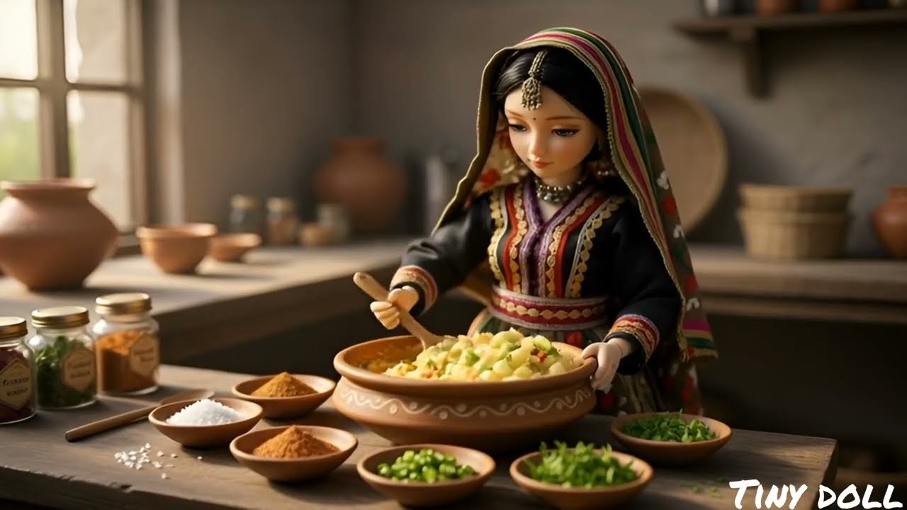 Miniature Doll Samosa Cooking ASMR | Indian Village Tiny Kitchen Cooking