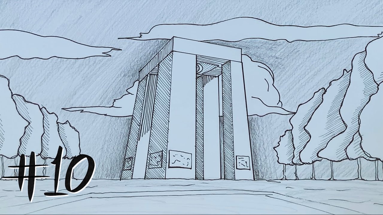 Mekan Nasıl Çizilir? (HowToDrawPerspective) - Üç noktalı perspektifte Çanakkale Şehitler Abidesi #10