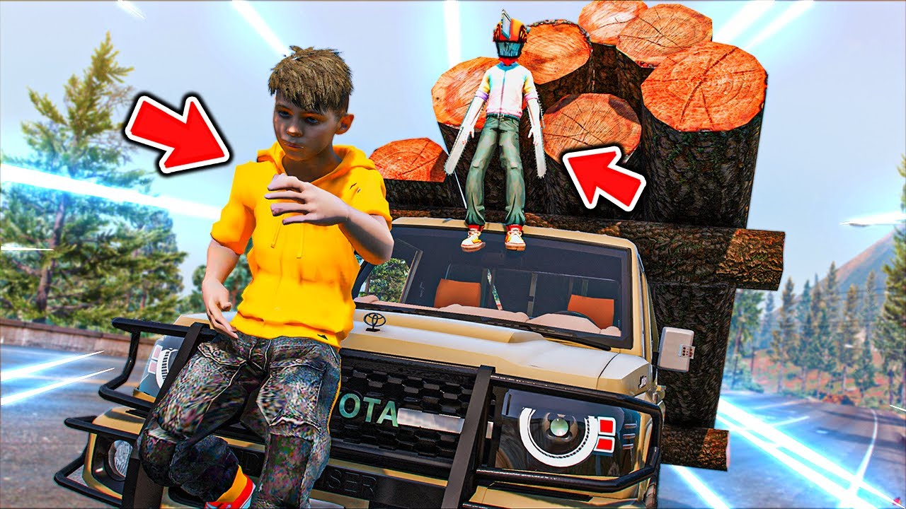 GTA V #116 ( الولد المشاغب ) ولد الخشب المرعب يطارد الشاص