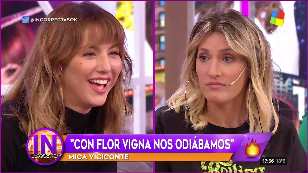 ¡Otra que Perón y Balbín! Así fue el abrazo de Mica Viciconte y Flor Vigna en #Incorrectas  💪
