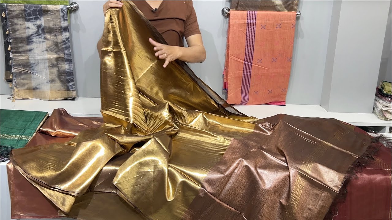 Unique Designer Bhagalpuri Tussar Tissue Silk Saree/Bhagalpuri Desi Tussar In New design/Mohey Desi