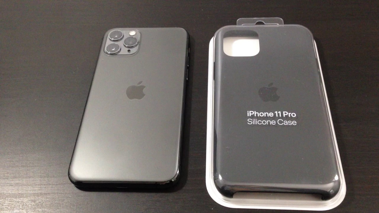 Apple iPhone 11 Pro Space Gray with Black Silicone Case