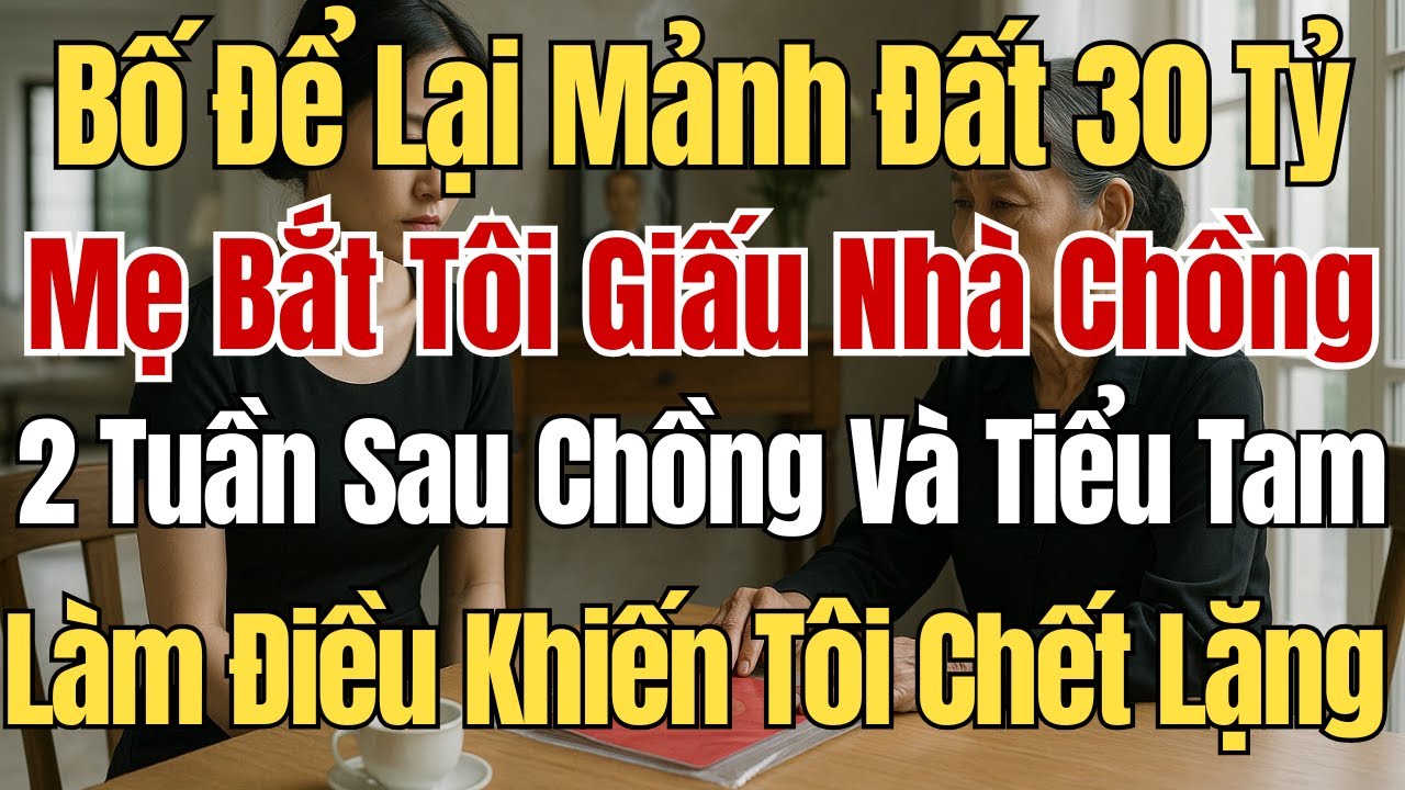Bố Để Lại Mảnh Đất 30 Tỷ, Mẹ Bắt Tôi Giấu Nhà Chồng, 2 Tuần Sau Anh Lén Làm Điều Khiến Tôi Chết Lặng