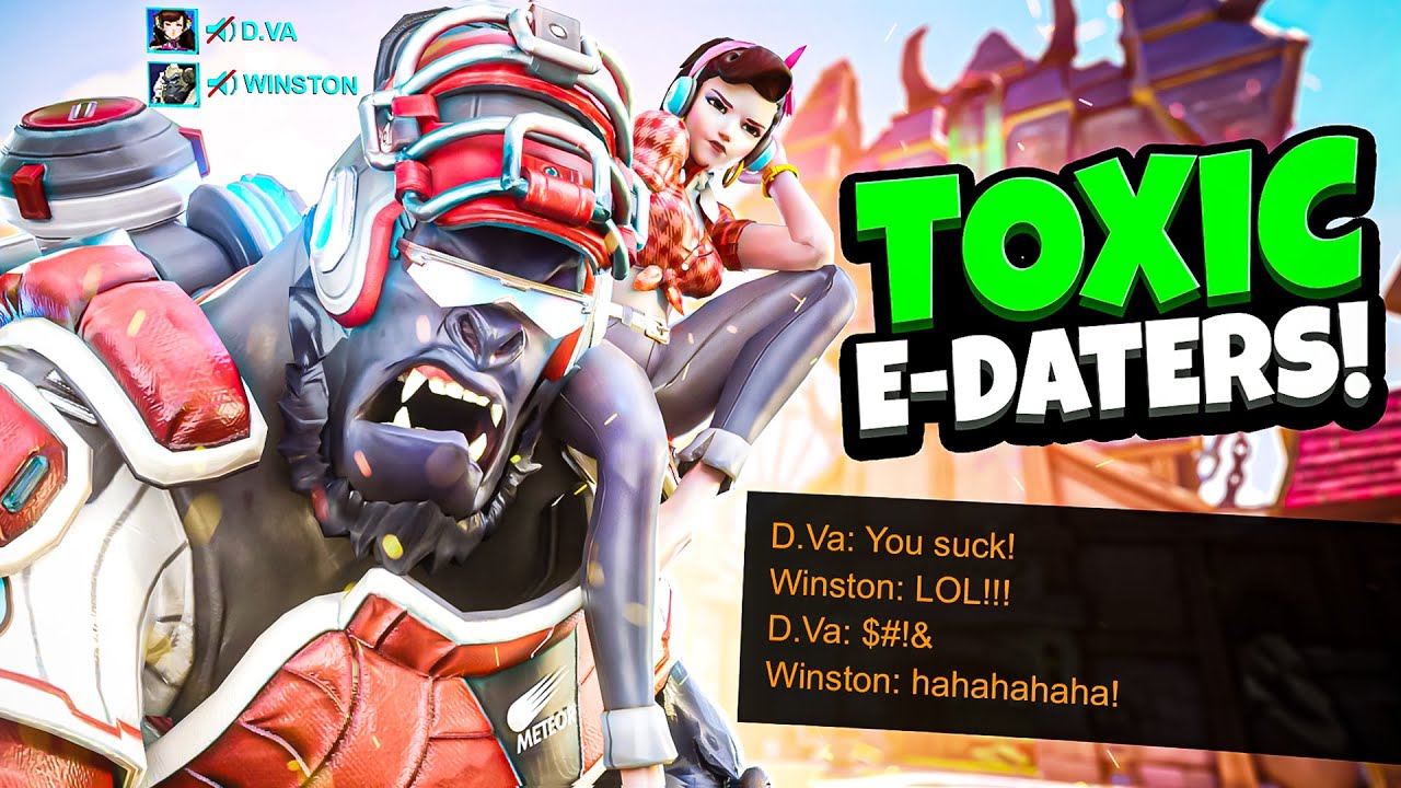 TOXIC E-daters Try to FLAME Me!  - Overwatch