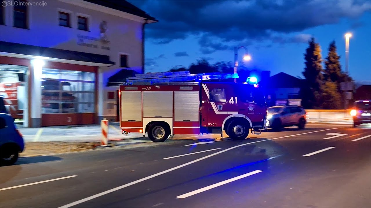 Izvoz PGD Mengeš GVC-1 - na prometno nesrečo + prihod NMP Domžale