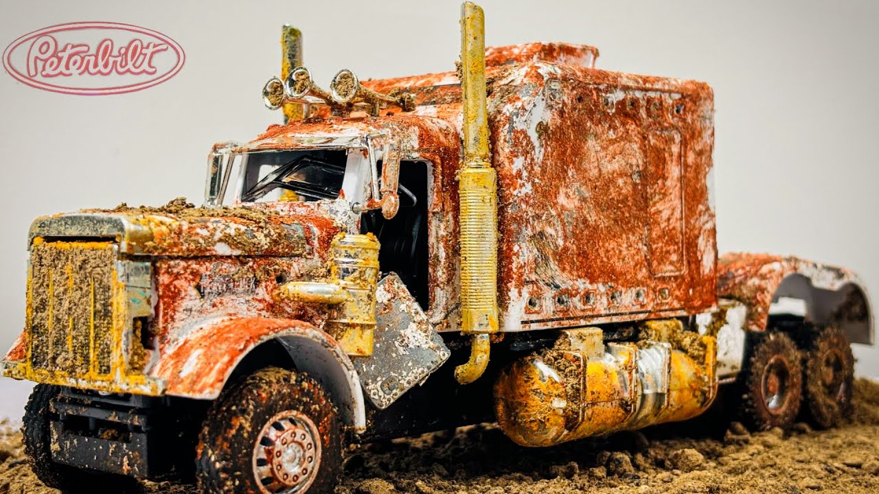 Restoration of Very Rusted Heavy Duty Truck Peterbilt 389.Restoration of abandoned truck ASMR BTS.