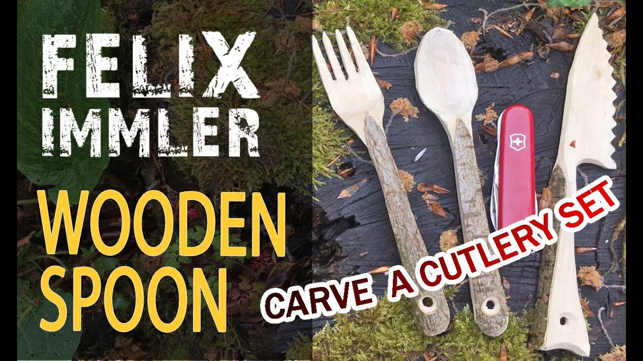 How to carve a wooden spoon (for advanced) - cutlery set (3/3) - Victorinox Swiss Army Knife project
