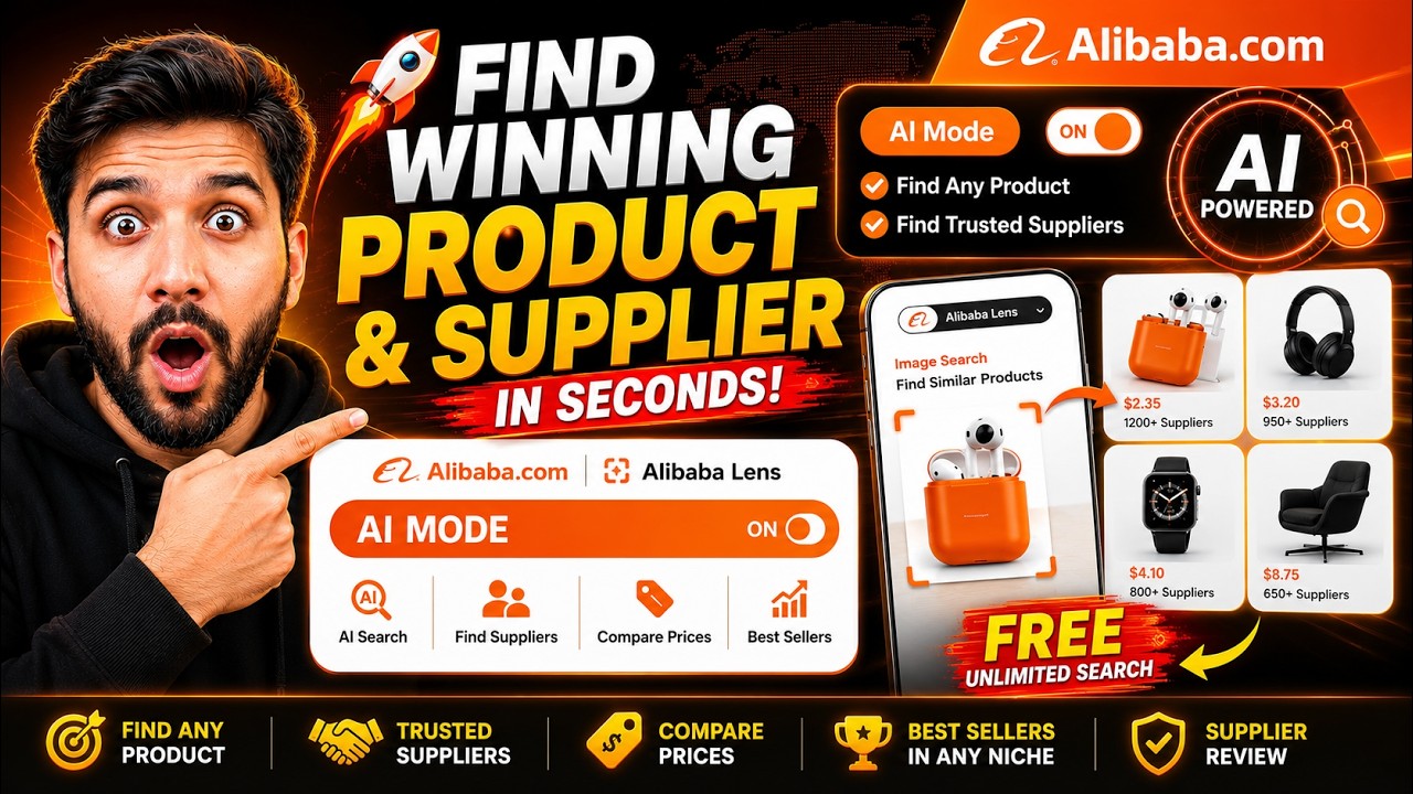 Stop Guessing! Use FREE AI sourcing to Find Trending Products & Verified Suppliers on Alibaba