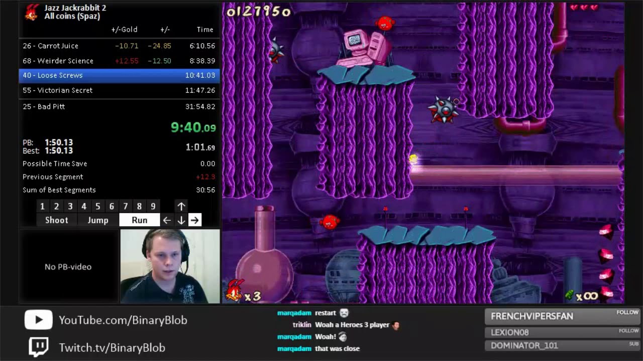 Jazz Jackrabbit 2 All Coins as Spaz in 30:57