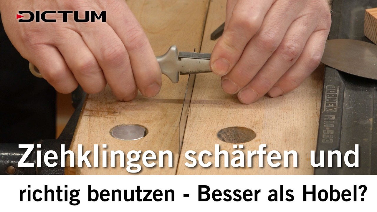 Ziehklinge richtig geschärft und angewendet - besser als ein Hobel? #dictum #hobel