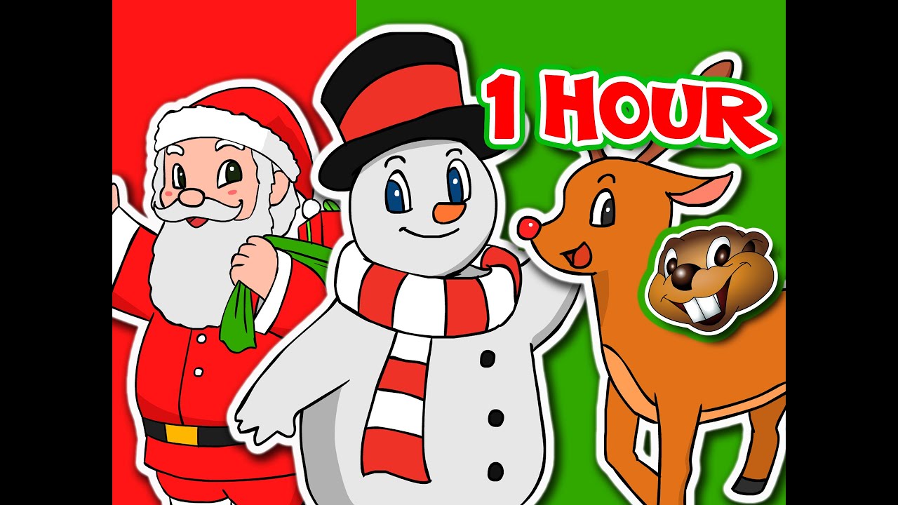 Merry Christmas Songs, Frosty, Santa, Rudolph, Jingle Bells & More | 1 Hour Compilation Busy Beavers