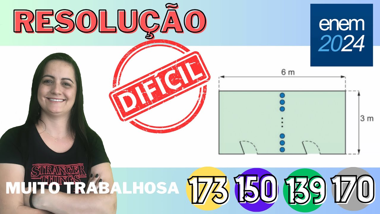 Uma das MAIS DIFÍCEIS do ENEM 2024 | Uma sala com piso no formato retangular