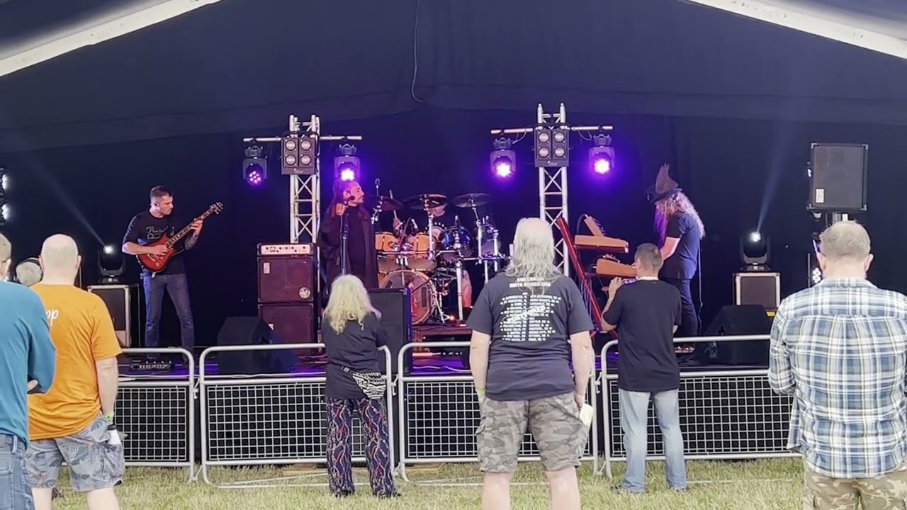 Warming up the Kingfisher Stage at Nene Valley Rock Festival 2023