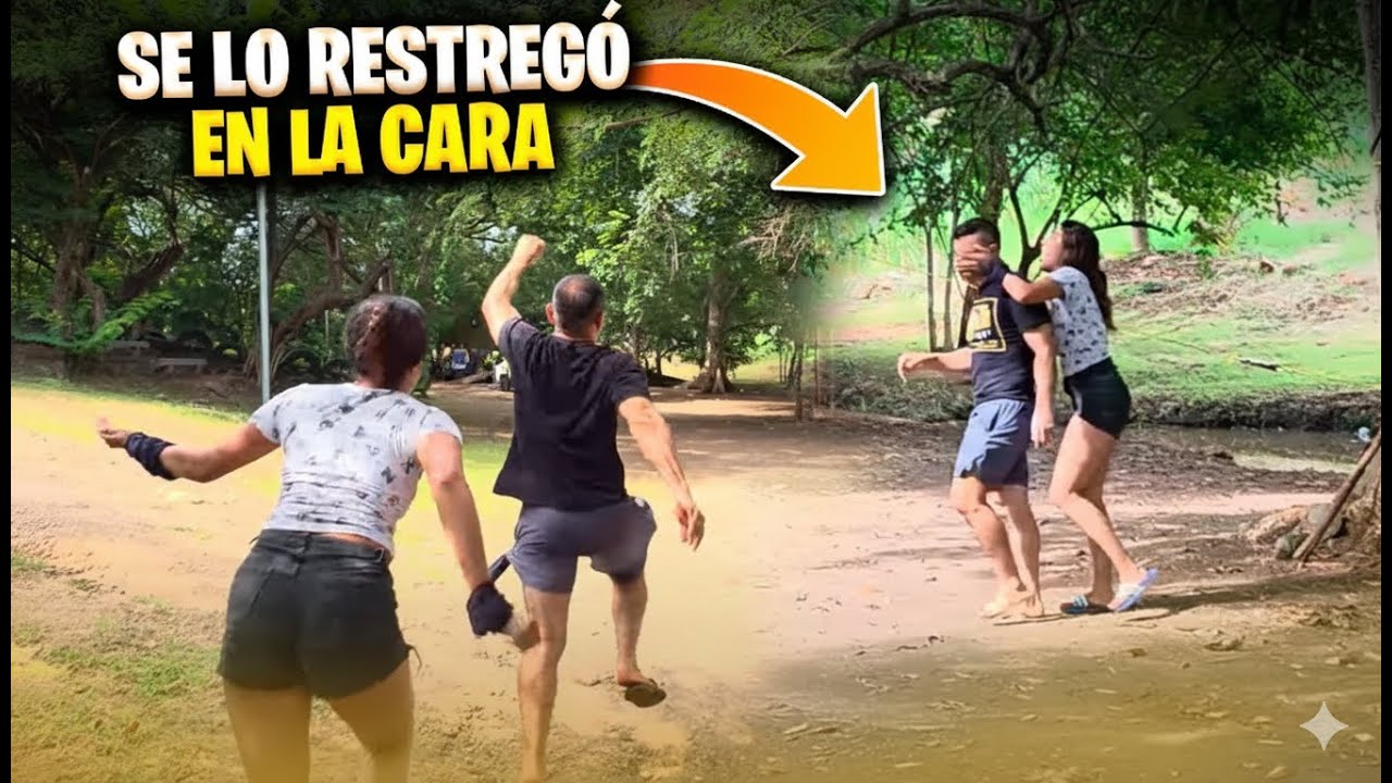 Gaby no aguanto el enojo por lo que le escupió Camarón y lo siguió