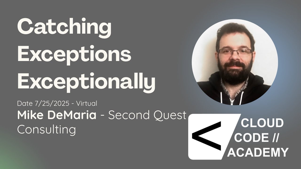 Catching Exceptions Exceptionally | Mike DeMaria | Learn Salesforce Exceptions