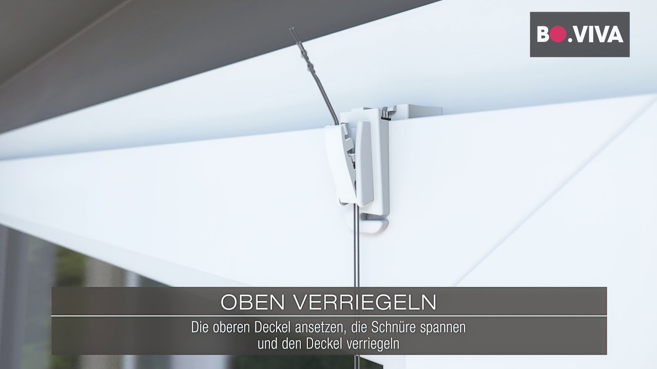 Boviva-Plissee-Concept  EIN SYSTEM FÜR 4 VERSCHIEDENE MONTAGEARTEN