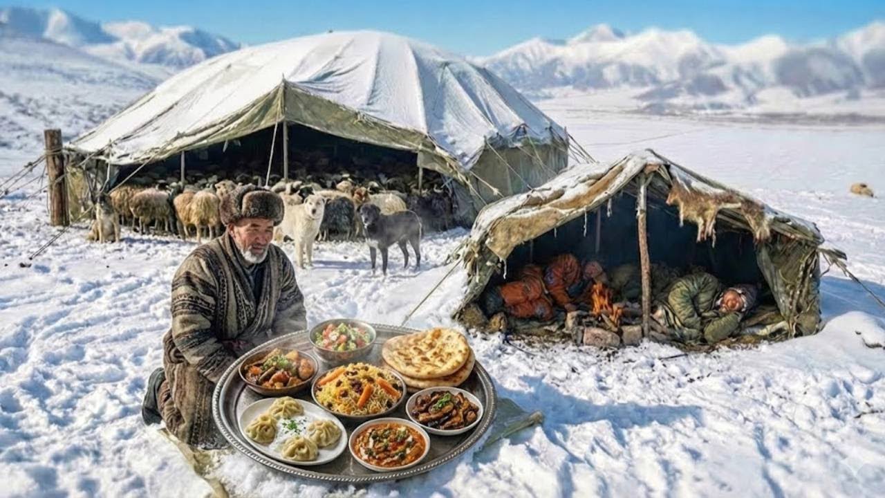 Жизнь пастуха в одном из самых холодных регионов Афганистана Экстремальное выживание  приготовление
