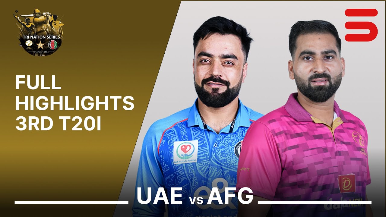 Full Highlights | UAE vs Afghanistan | T20I Tri Nation Series 2025 | Match 3 | ECB | M3Q1K