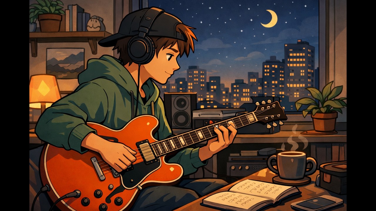 Chill Lofi Blues Guitar to Work or Study to