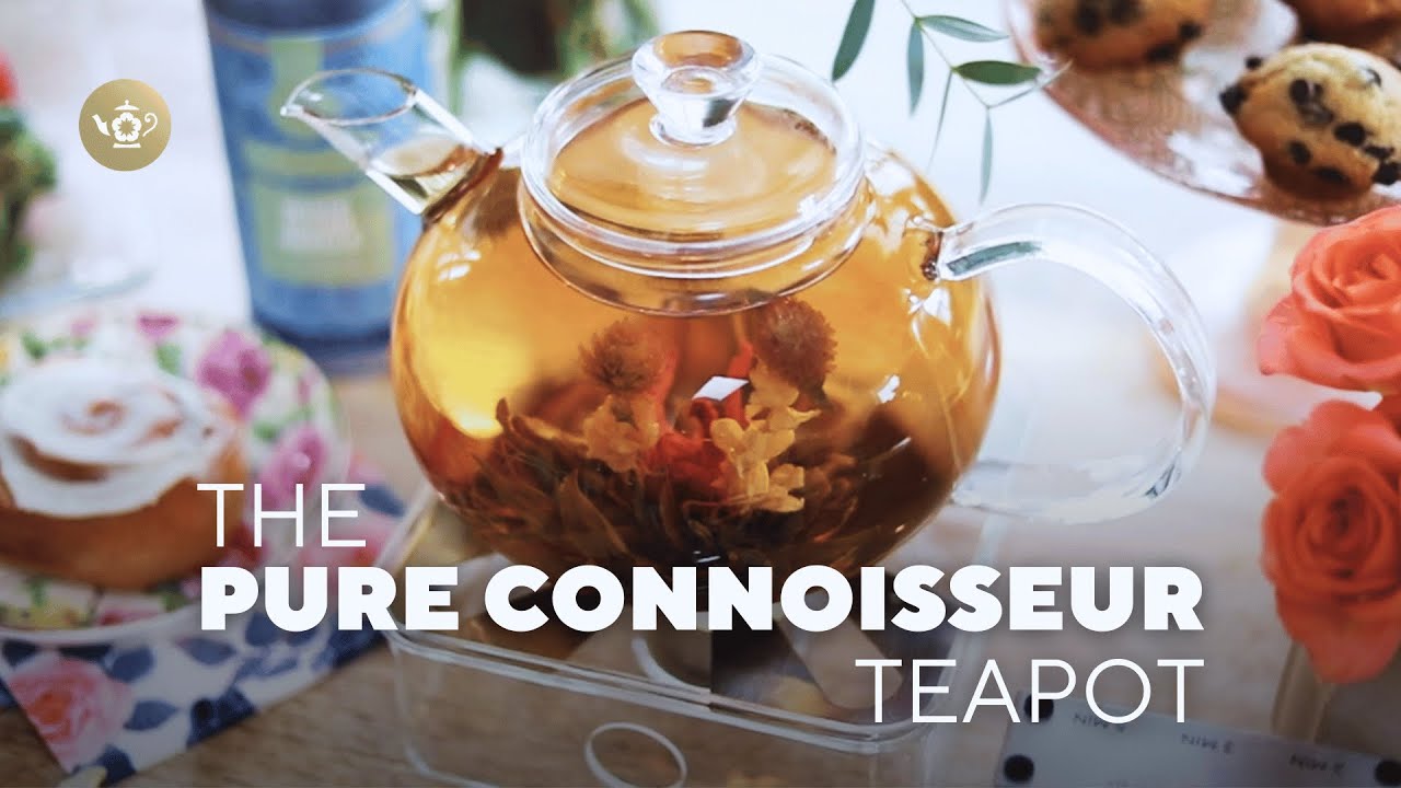 Teabloom Pure Connoisseur: Borosilicate Glass Teapot w/ Microdots Infuser for the Purest Tea Flavor