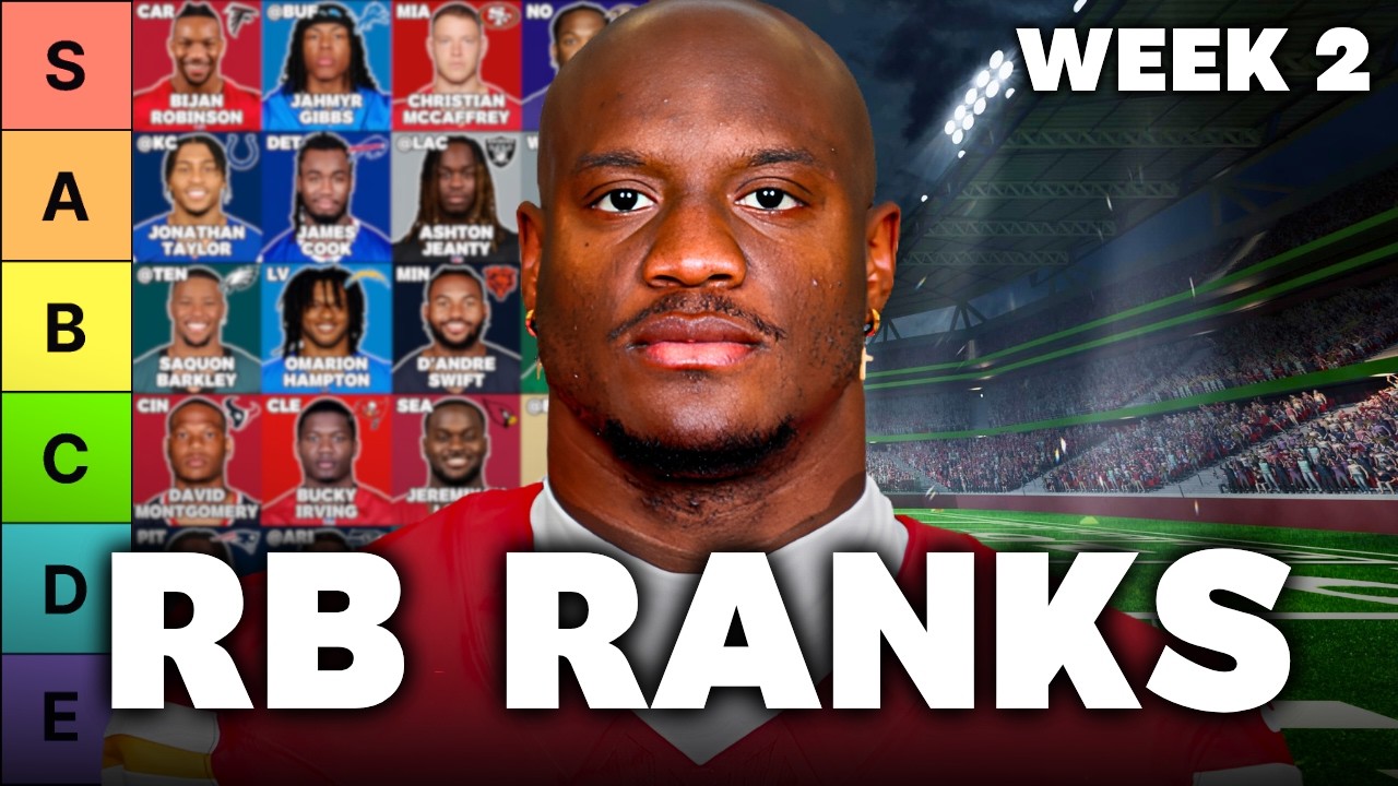 Top 40 Running Back Rankings For Week 2 Fantasy Football