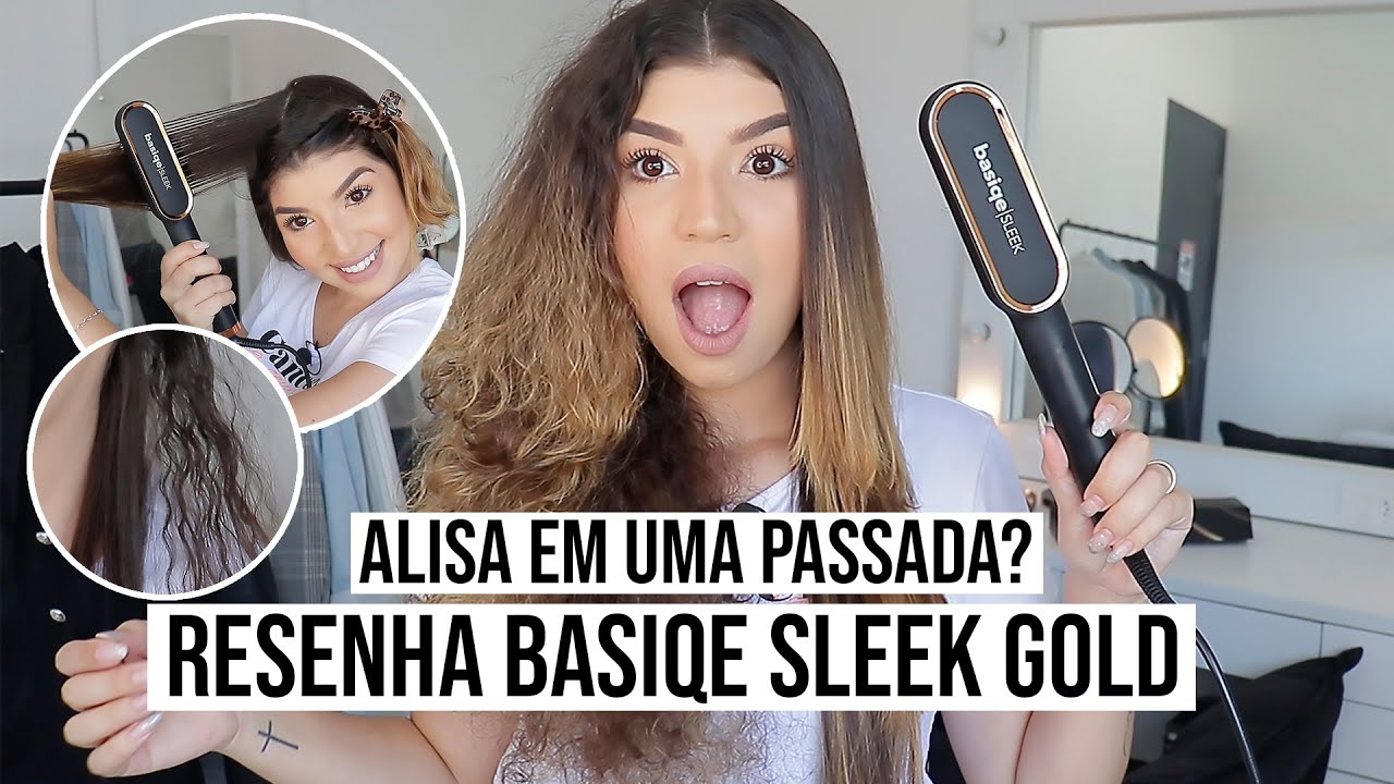 TESTANDO A BASIQE SLEEK GOLD *no cabelo cacheado* SINCERÃO | por Jessica Melo